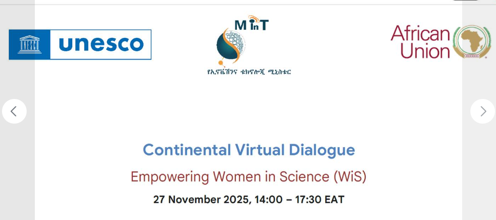 Continental Virtual Dialogue: Empowering Women in Science (WiS) 27 November 2025 | 14:00–17:30 EAT